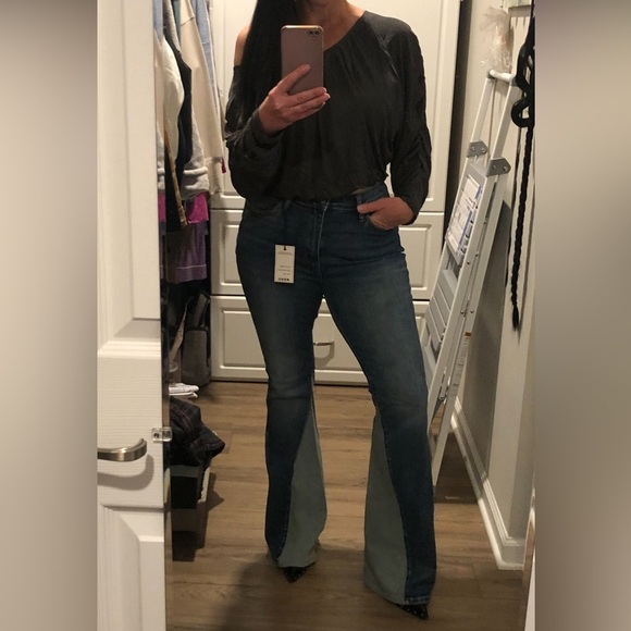 New nwt Judy blue two tone flare jeans sz 5/27, 7/28, 9/29, 11/30; 13/31 - Picture 4 of 4